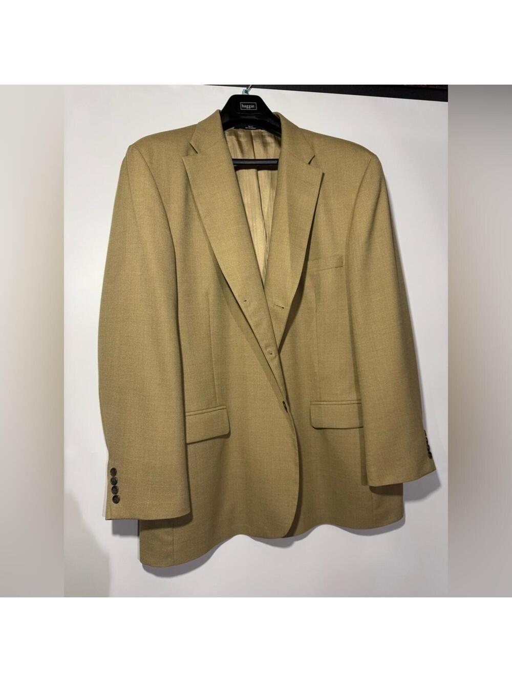 Haggar Men's Tan Suit Jacket Blazer Size 48L